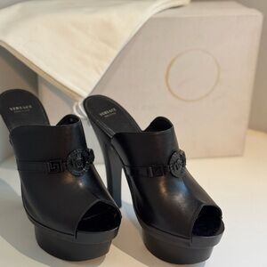 Versace Black Platform Heels